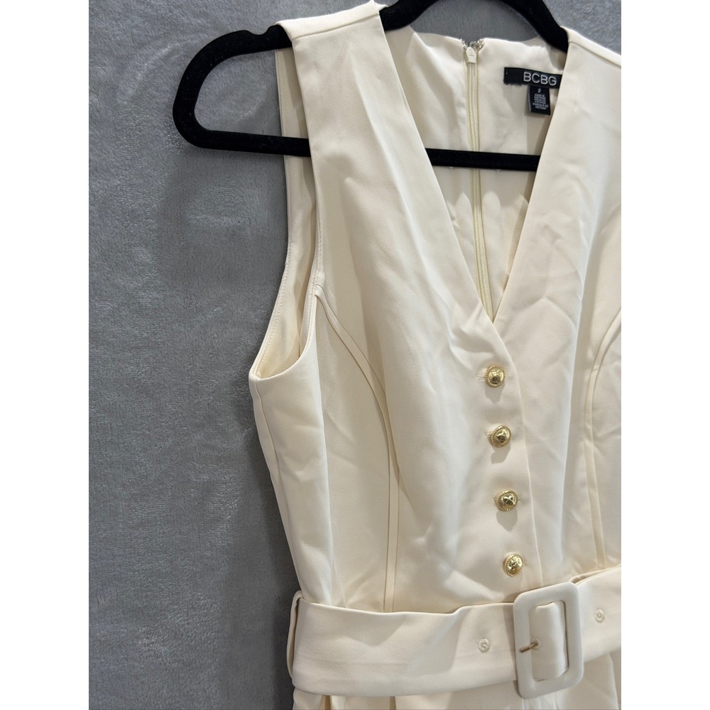 NWT BCBG Women's Iconic Stretch Sleeveless Romper 2 $149 - Picture 7 of 16